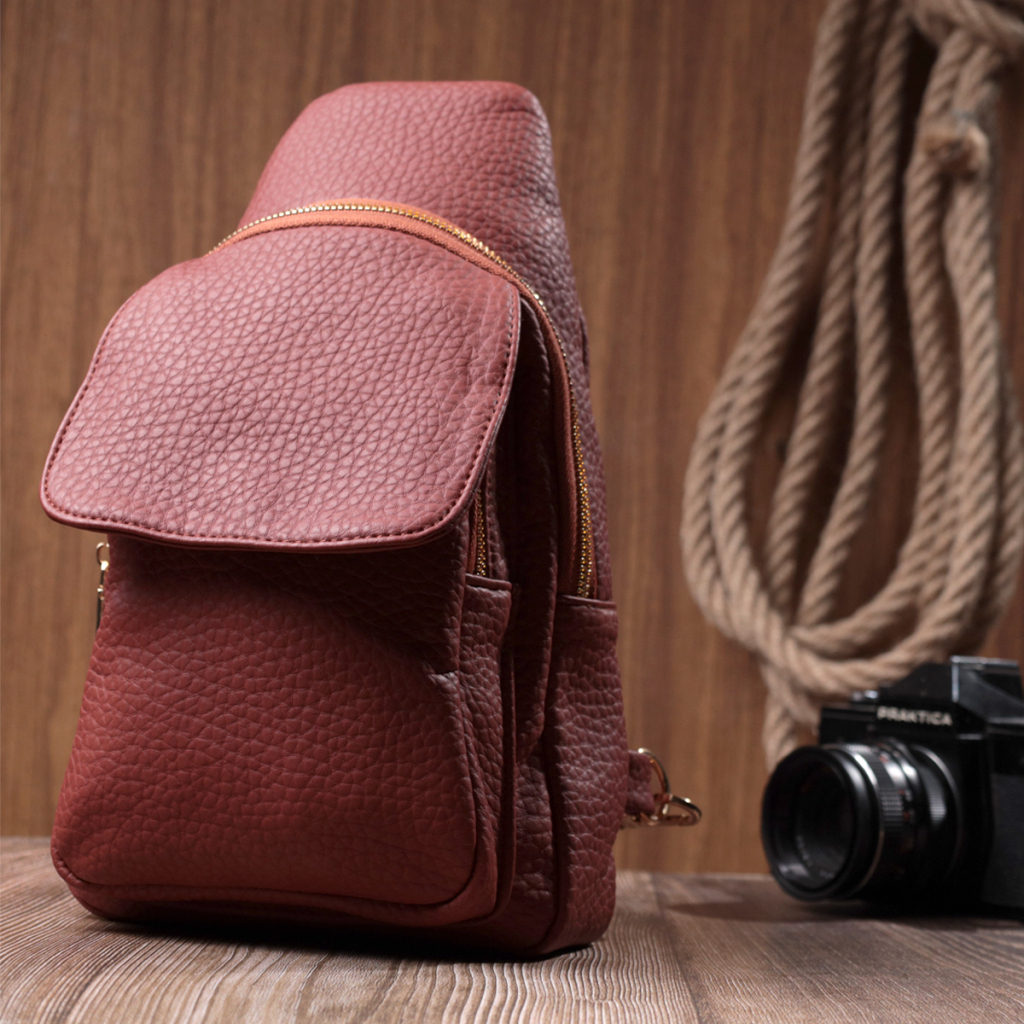 Сумка Vintage З екошкіри Бордова (22762) - зображення 9