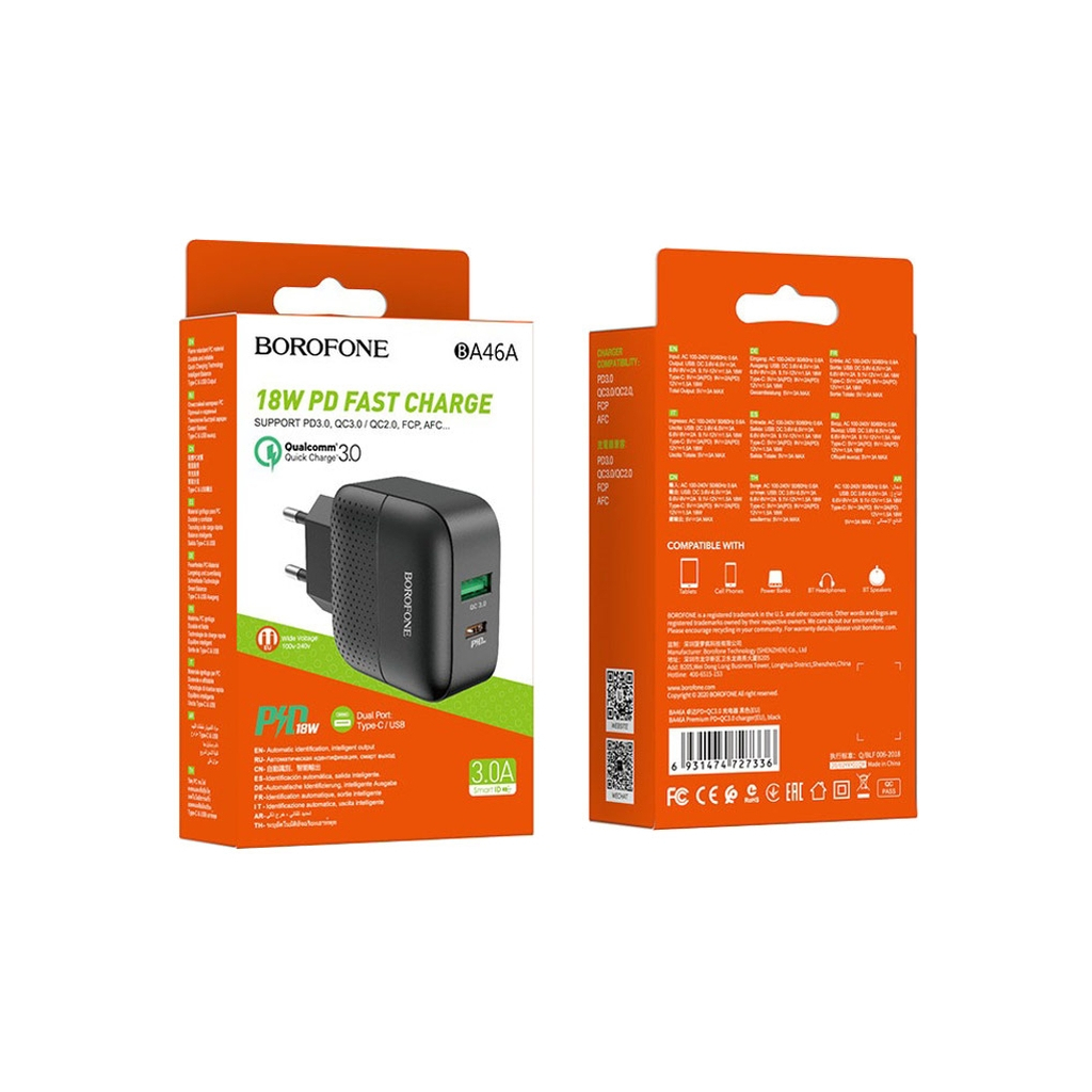 Зарядний пристрій BOROFONE BA46A Premium Black (BA46AB) - зображення 4