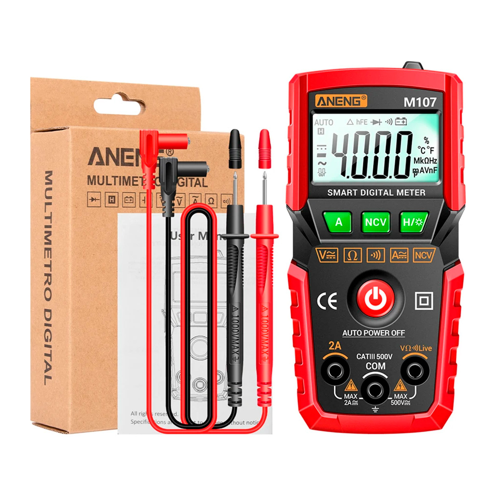 Цифровий мультиметр ANENG M107, V, A, R, C, T (M107) - зображення 4