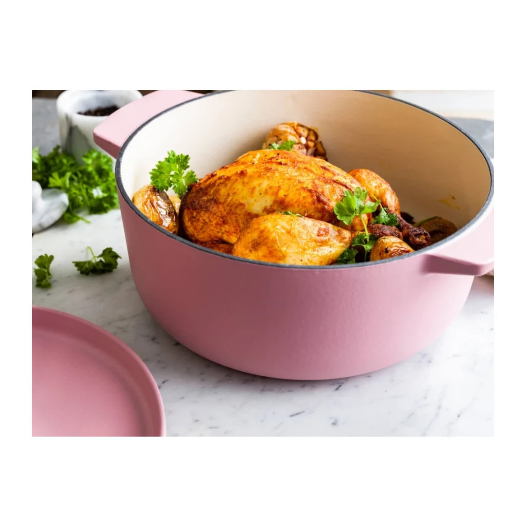 Каструля KitchenAid чавунна з кришкою 5,2 л Суха троянда (CC007431-001) - зображення 7