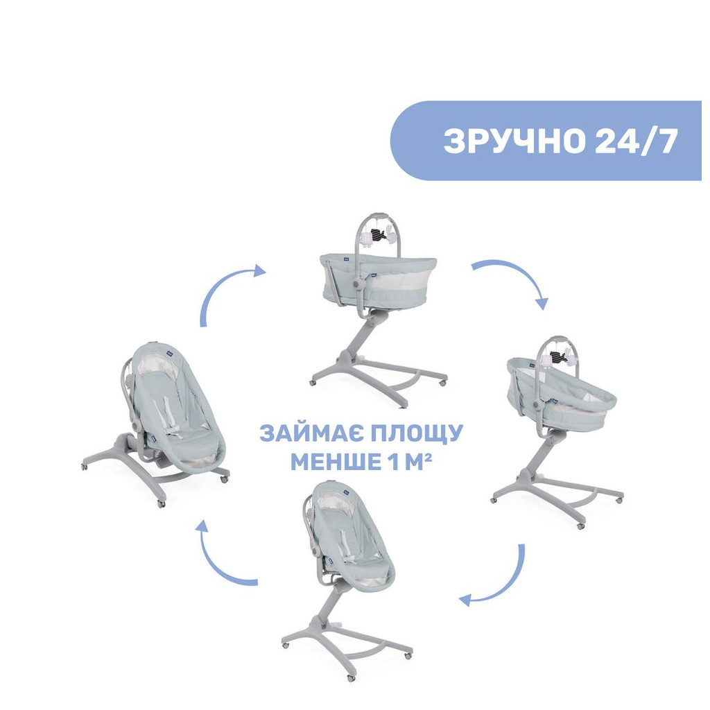 Ліжечко Chicco Baby Hug Air 4 в 1 біле (79193.24.00) - зображення 2
