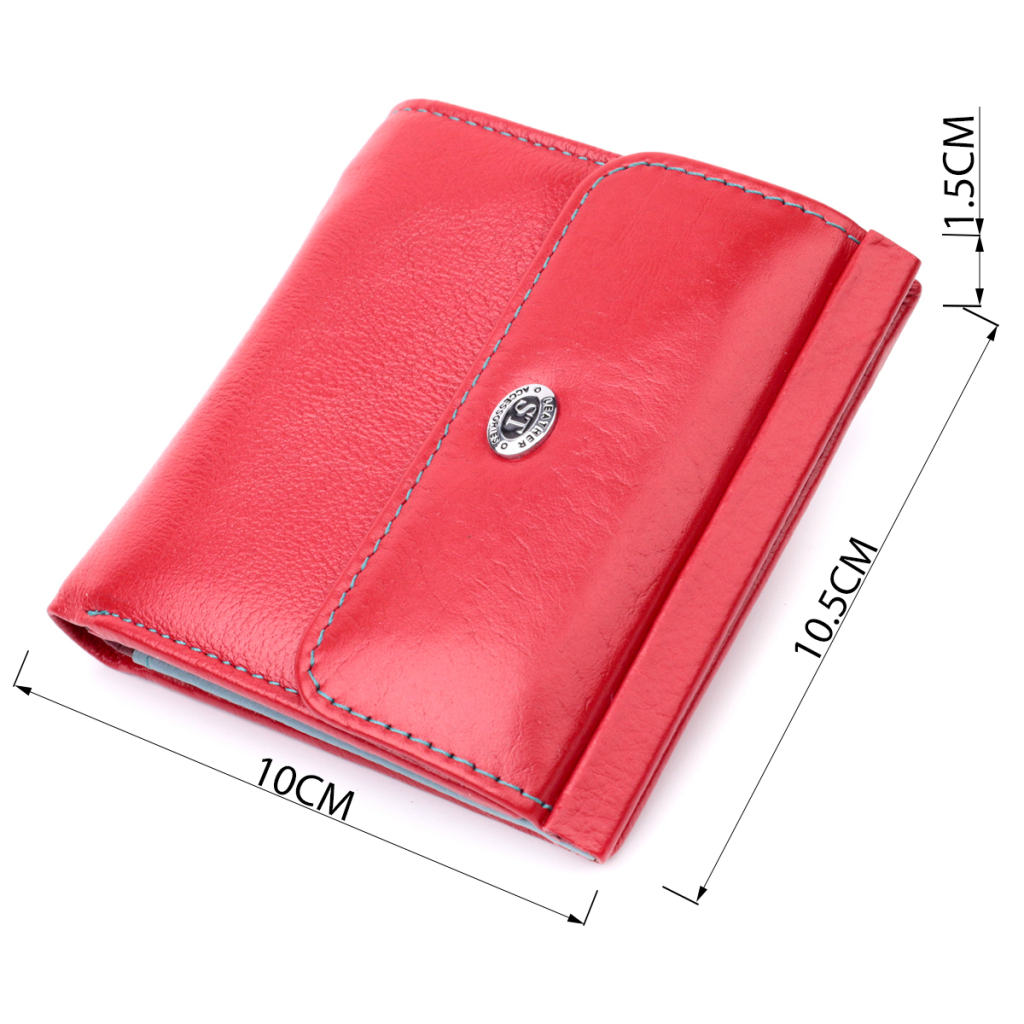 Гаманець ST Leather З натуральної шкіри Червоний (19496) - зображення 3