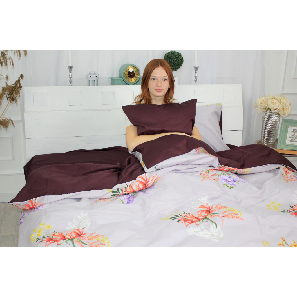 Простирадло MirSon Сатин Premium 22-1249 Wild flower 180х220 см (2200002954105) - зображення 4