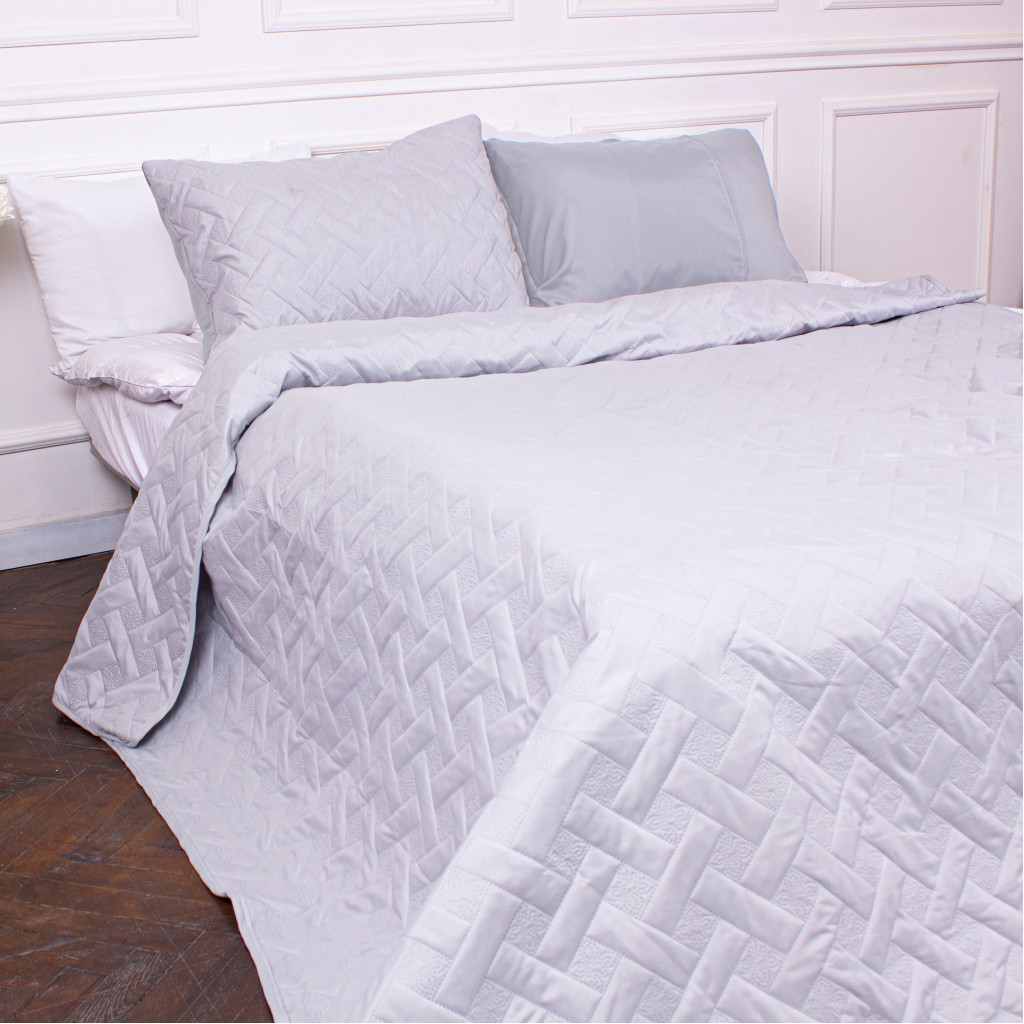 Покривало MirSon набір Deep Line №7104 Glacier Gray 220х240 + 2 наволочки 50х70 (2200005623787) - зображення 4