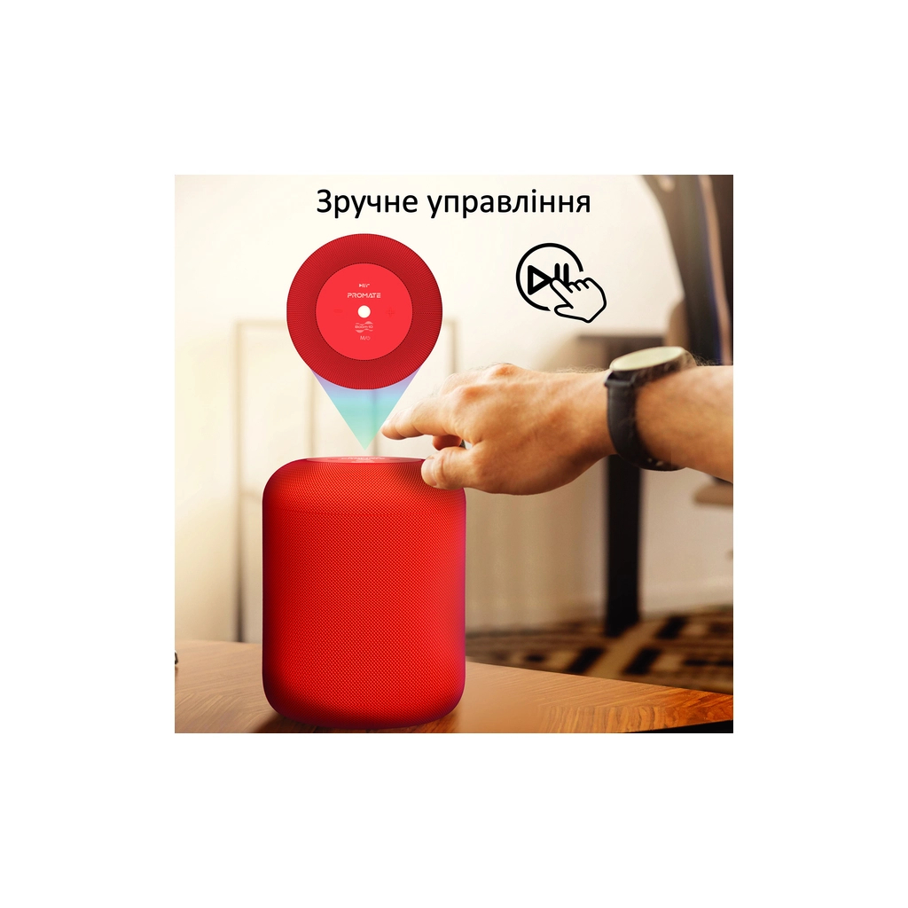 Акустична система Promate Boom-10 Red (boom-10.red) - зображення 3