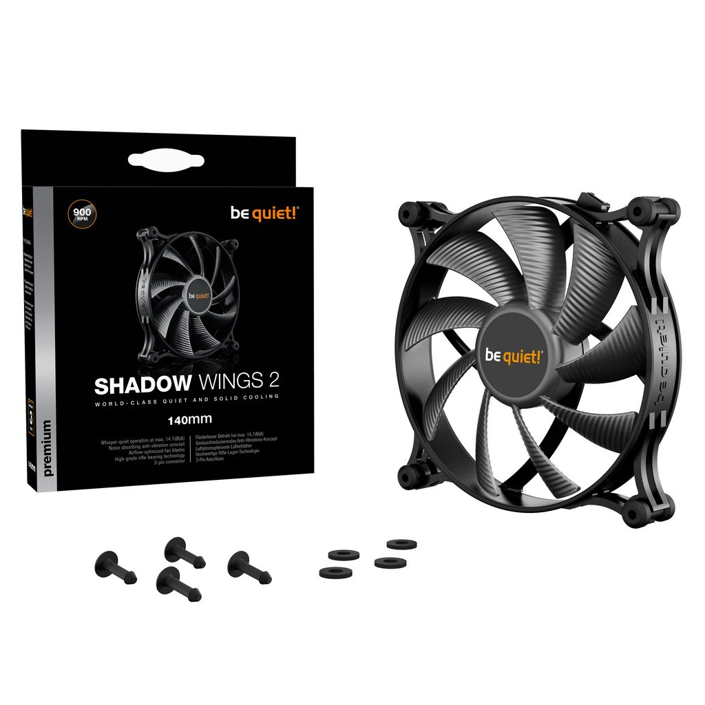 Кулер до корпусу Be quiet! Shadow Wings 2 140mm (BL086) - зображення 5