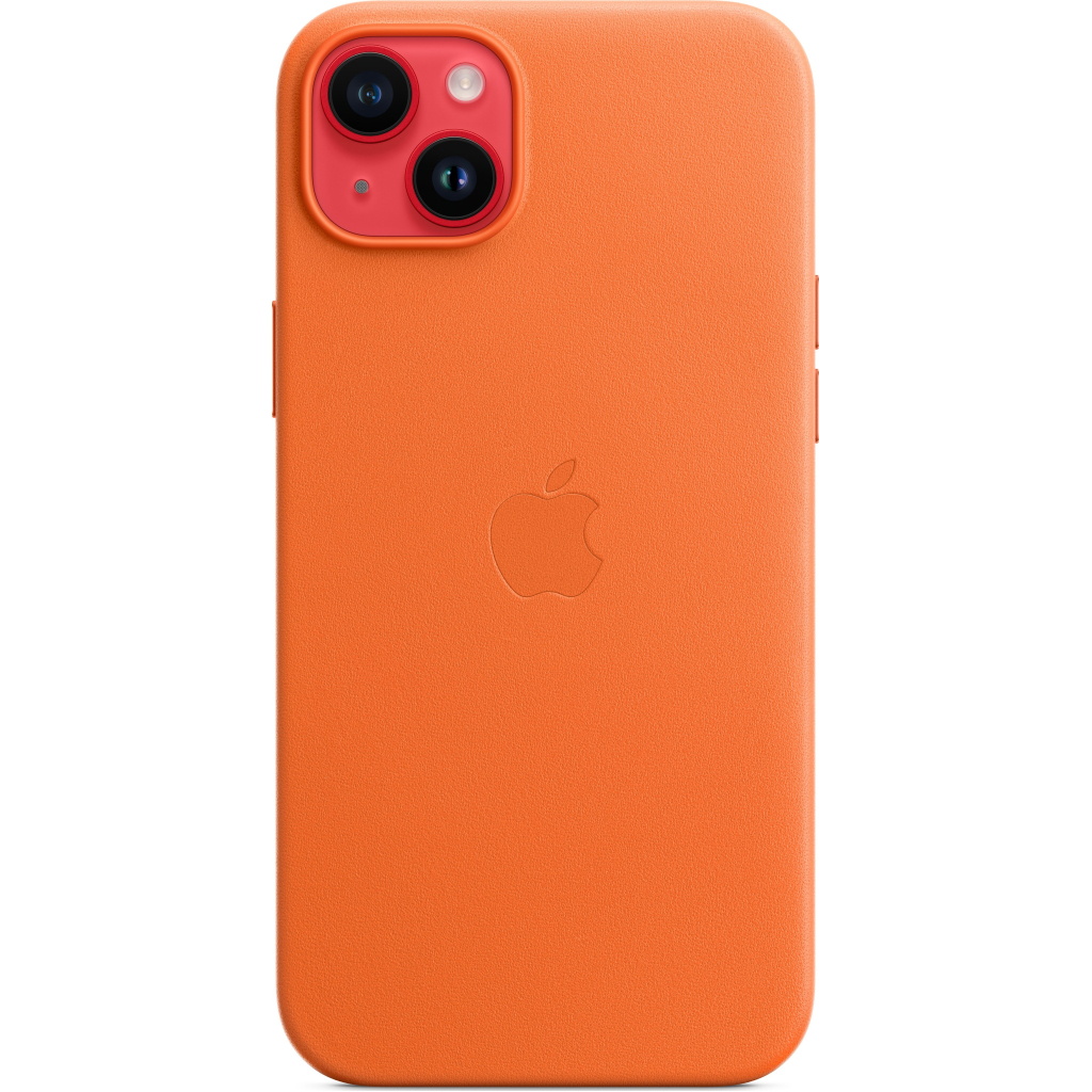 Чохол до мобільного телефона Apple iPhone 14 Plus Leather Case with MagSafe - Orange,Model A2907 (MPPF3ZE/A) - зображення 5