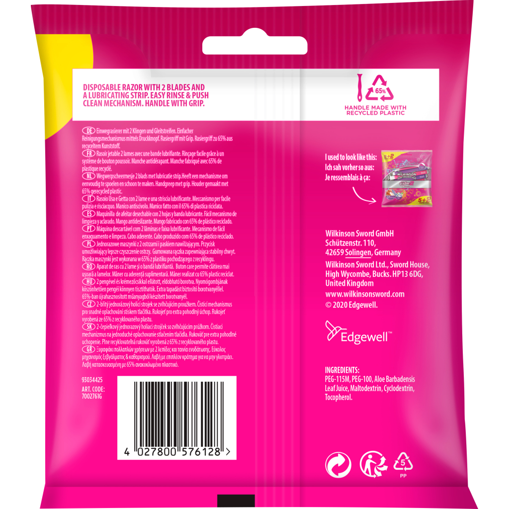 Бритва Wilkinson Sword Extra 2 Essentials Beauty 5+2 шт. (4027800576128) - зображення 2