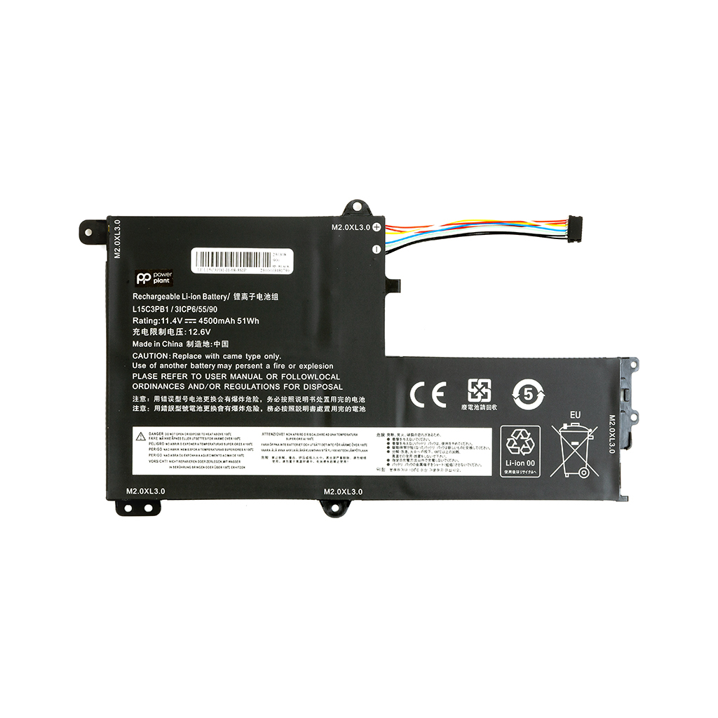 Акумулятор до ноутбука PowerPlant LENOVO Flex 5-1470 (L15C3PB1) 11.4V 4500mAh (NB480937) - зображення 1