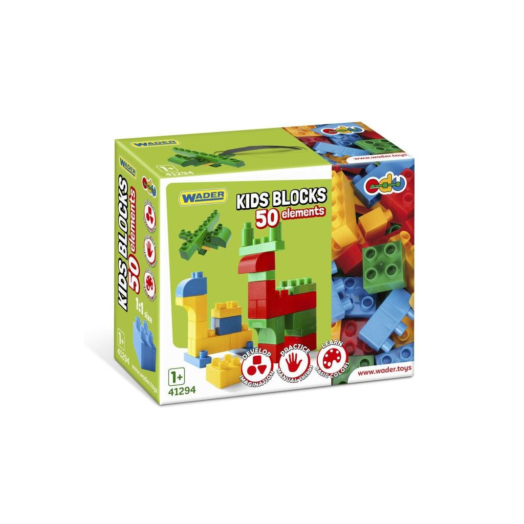 Конструктор Wader Kids Blocks 50 елементів (41294) - зображення 1