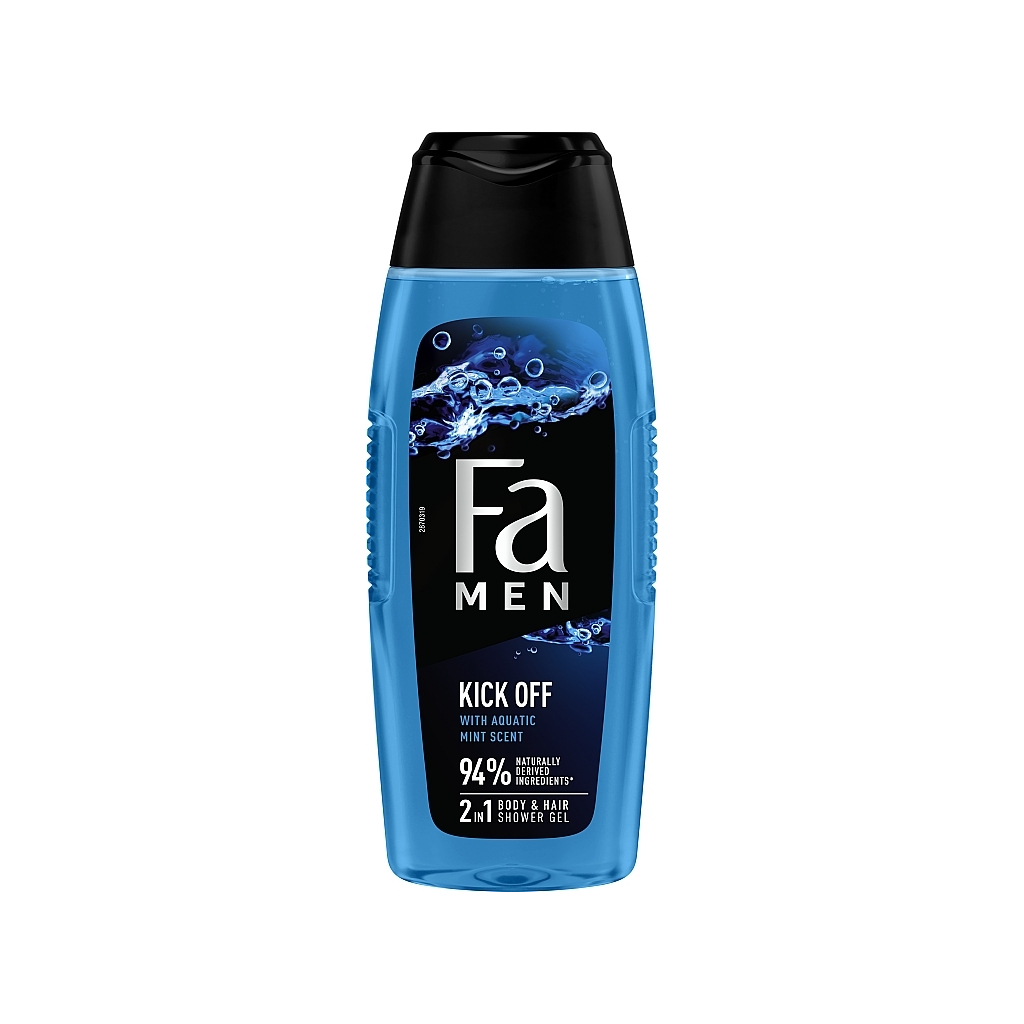 Гель для душу Fa Men Kick Off 2in1 Aqua Mint Scent Shower Gel 400 мл (9000101704211) - зображення 2