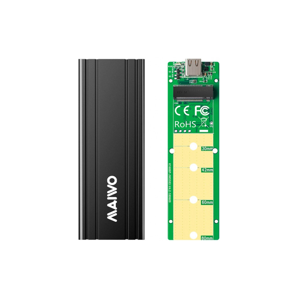 Кишеня зовнішня Maiwo M.2 SSD NVMe (PCIe) USB3.1 GEN2 Type-C (K1686P) - зображення 4