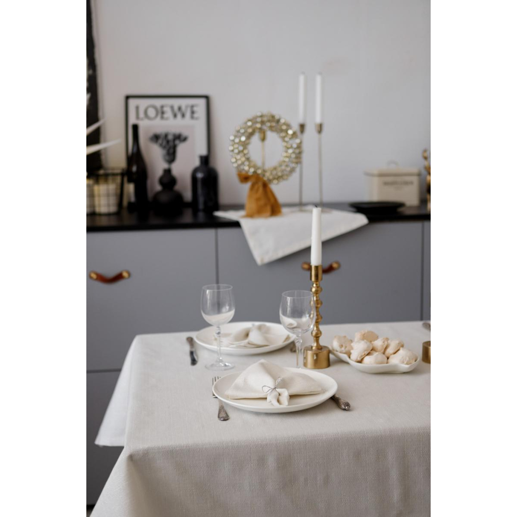 Скатертина Прованс святкова Перлина White 132х220 см (037599) - зображення 8