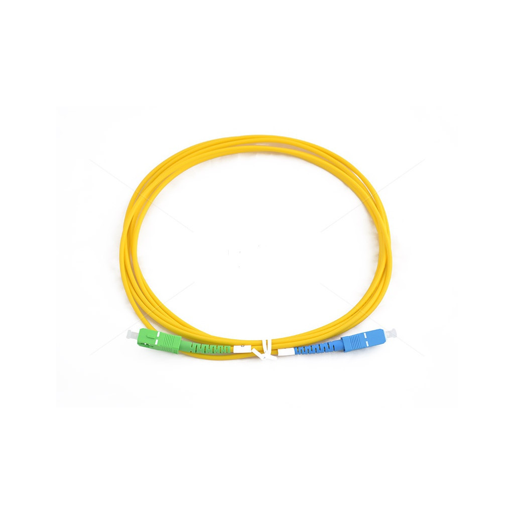 Оптичний патчкорд Cor-X SC/UPC-SC/APC SingleMode Simplex 3м (OFPC-SC/UPC-SC/APC-3) - зображення 1