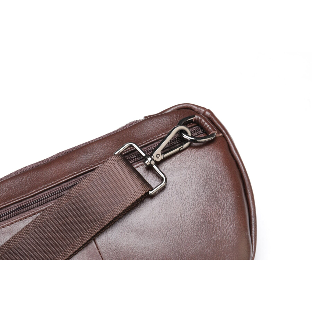 Сумка Vintage Чоловіча слінг шкіряна Коричнева (14737) - зображення 9