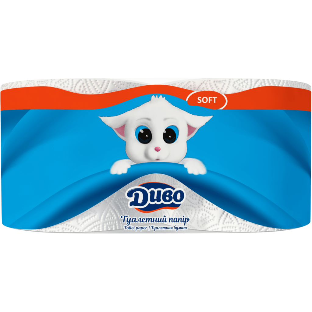 Туалетний папір Диво Soft 2 шари білий 2 рулони (4820003831939) - зображення 1