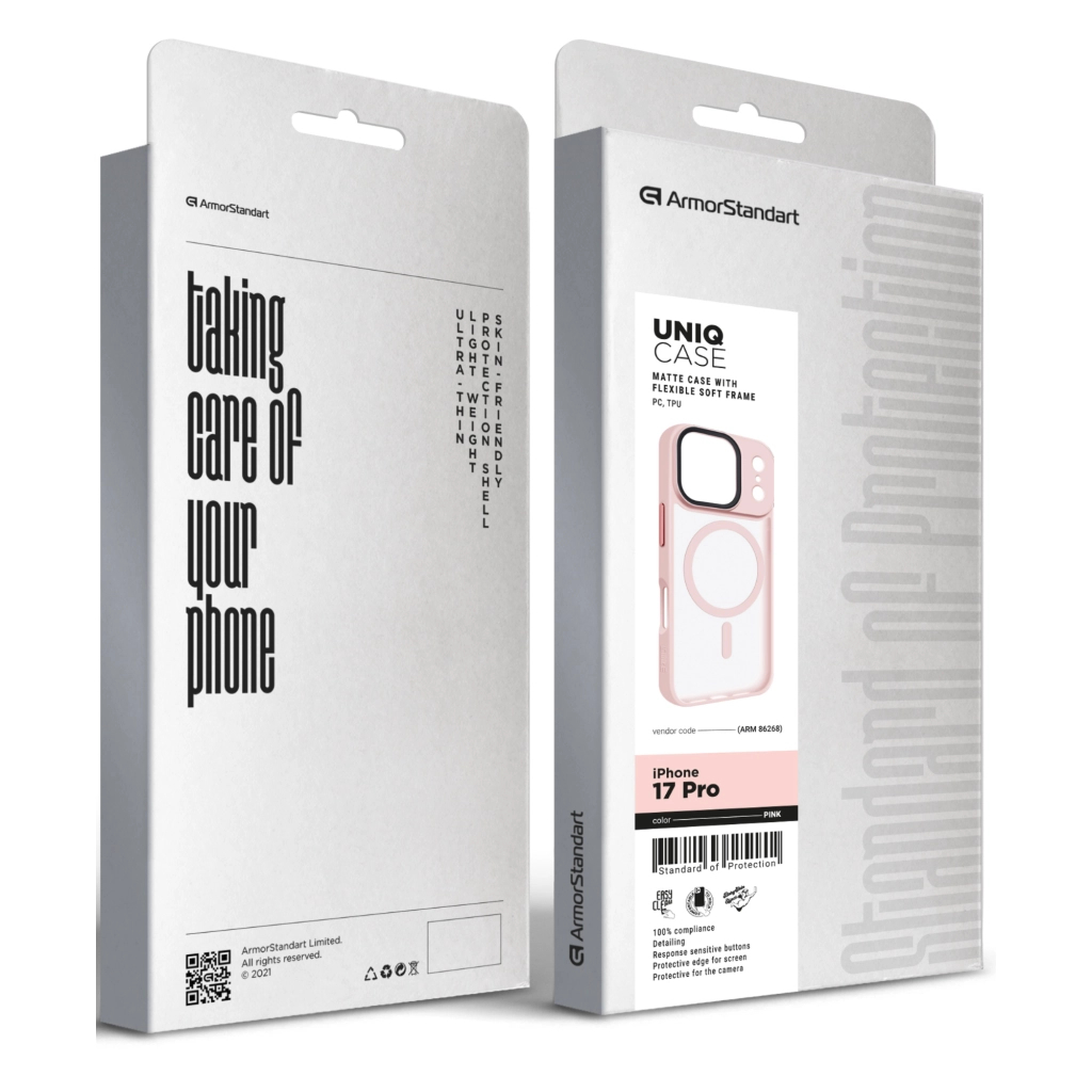 Чохол до мобільного телефона Armorstandart Uniq MagCase Apple iPhone 17 Pro Pink (ARM86268) - зображення 2