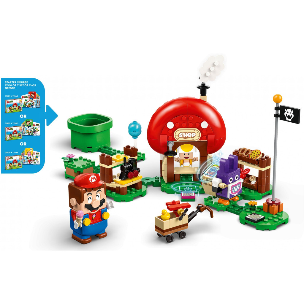 Конструктор LEGO Super Mario Nabbit у крамниці Toad. Додатковий набір 230 деталей (71429) - зображення 6