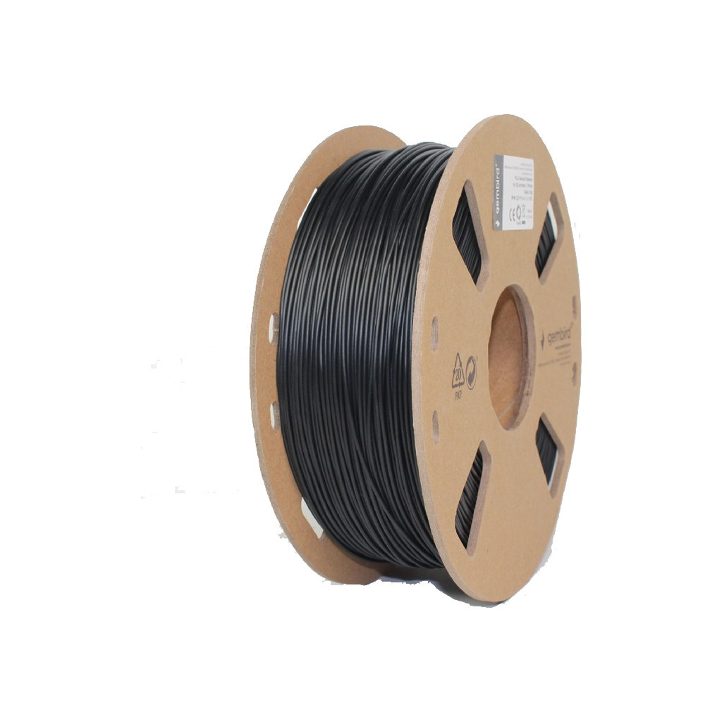 Пластик для 3D-принтера Gembird PLA Flexible, 1.75 мм, Black, 1кг (3DP-PLA-FL-01-BK) - изображение 1