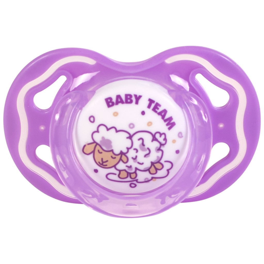 Пустушка Baby Team Силіконова класична від 6 місяців (4824428030144) - зображення 1