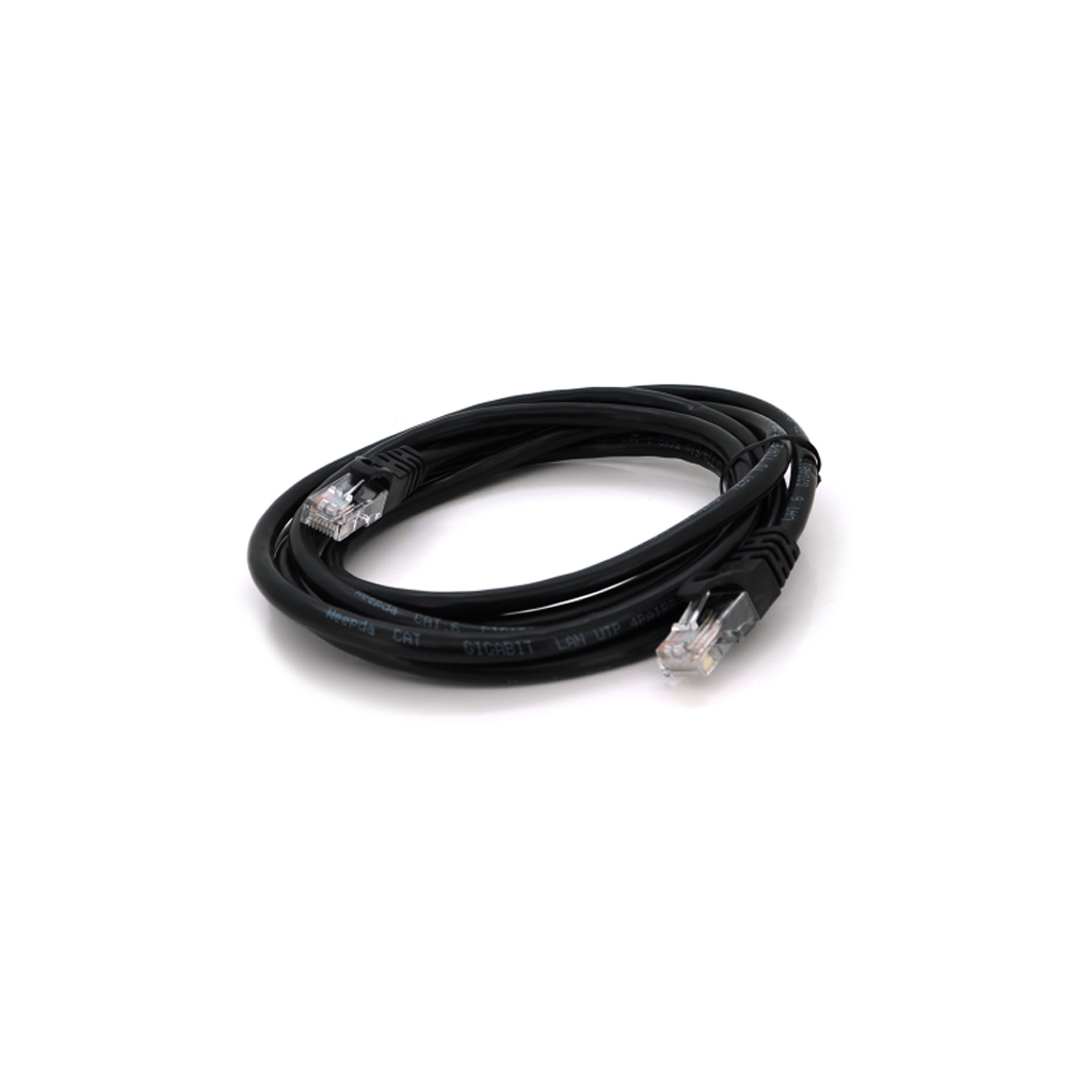Патч-корд 1м, UTP, Cat.6, RJ45, CU, black Ritar (PCR-CU6/1Bk) - зображення 1