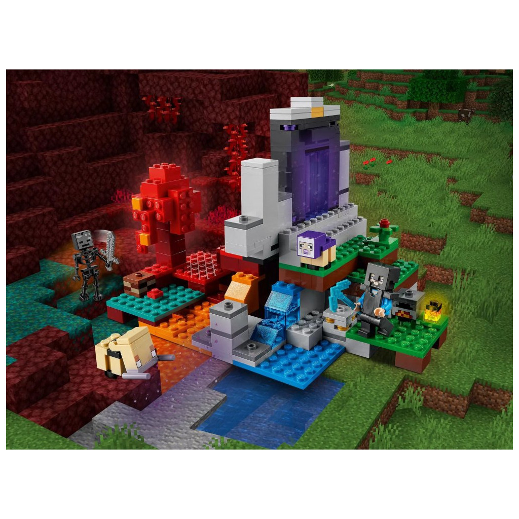 Конструктор LEGO Minecraft Зруйнований портал 316 деталей (21172) - зображення 11
