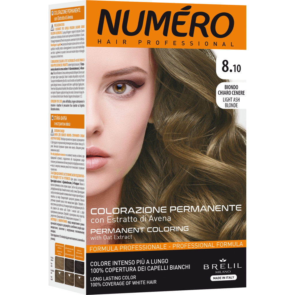 Фарба для волосся Brelil Numero 8.10 - Light Ash Blonde 140 мл (8011935081318) - зображення 1