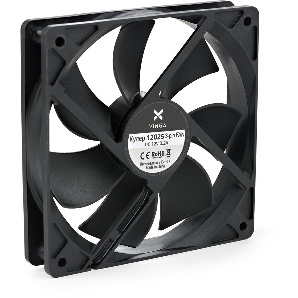 Кулер до корпусу Vinga 12025 3-pin - зображення 1