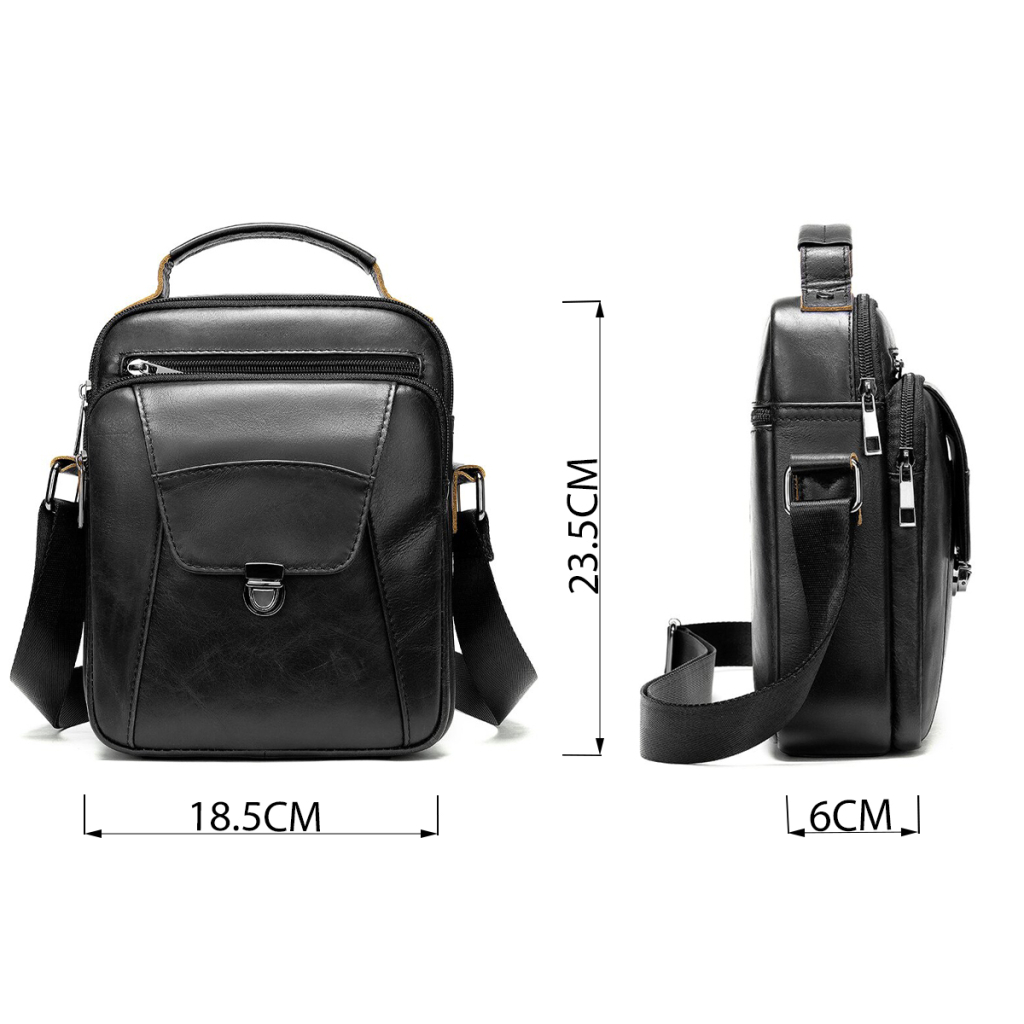 Сумка Vintage Зі щільної шкіри Чорна (14995) - зображення 4