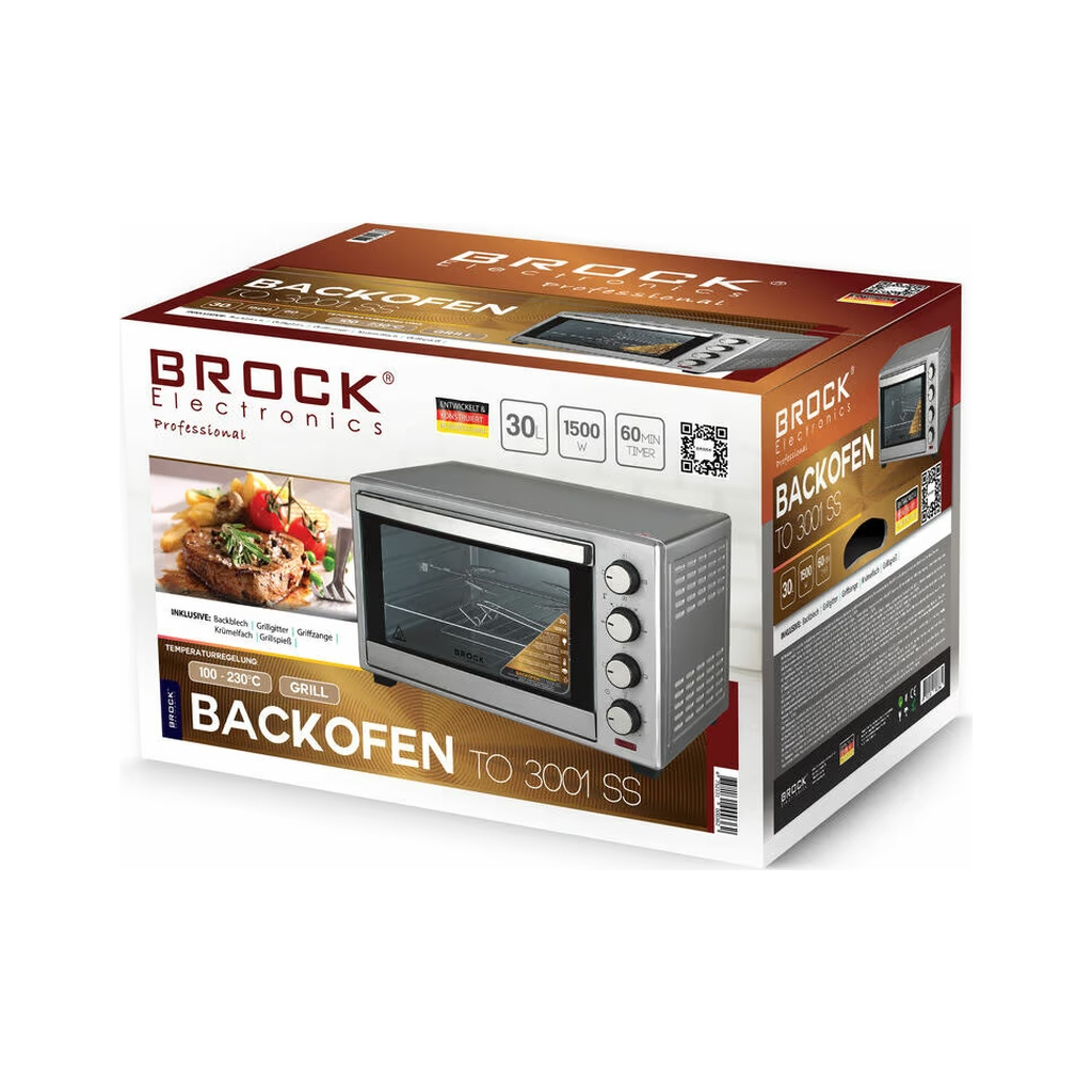 Електропіч Brock TO 3001 SS - зображення 3