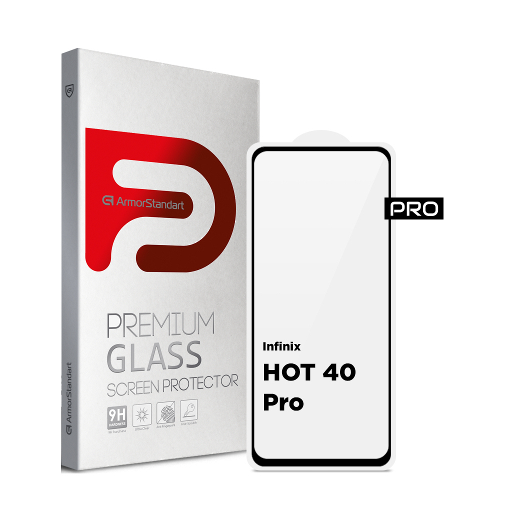 Скло захисне Armorstandart Pro Infinix HOT 40 Pro Black (ARM73828) - зображення 1