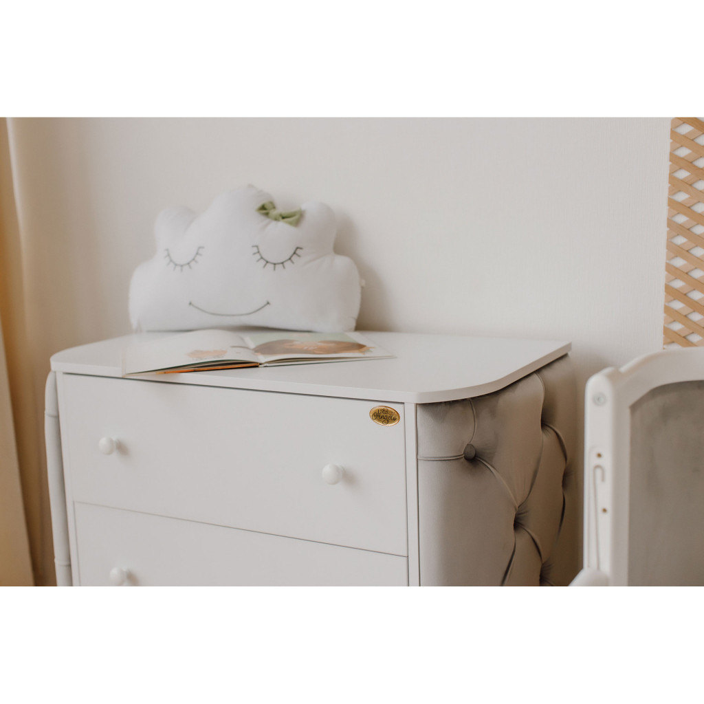 Комод-пеленатор Angelo Luna сірий (велюр) 90х51х90 (30006) - зображення 7