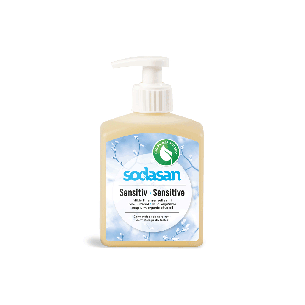 Рідке мило Sodasan органічне Sensitive для чутливої та дитячої шкіри 300 мл (4019886075367) - зображення 1