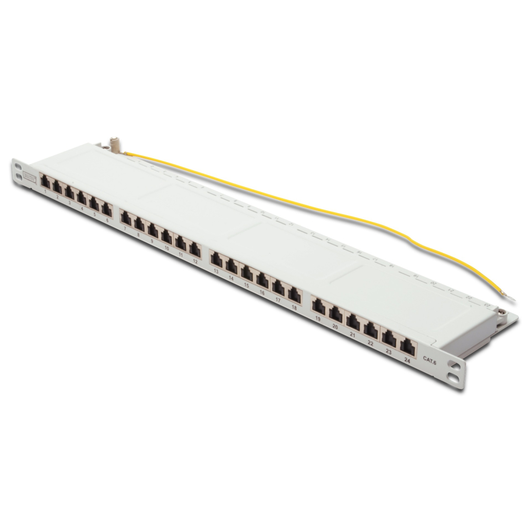 Патч-панель Digitus 19" 24xRJ-45 STP cat.6, 0.5U (DN-91624S-SL-SH-G) - изображение 1