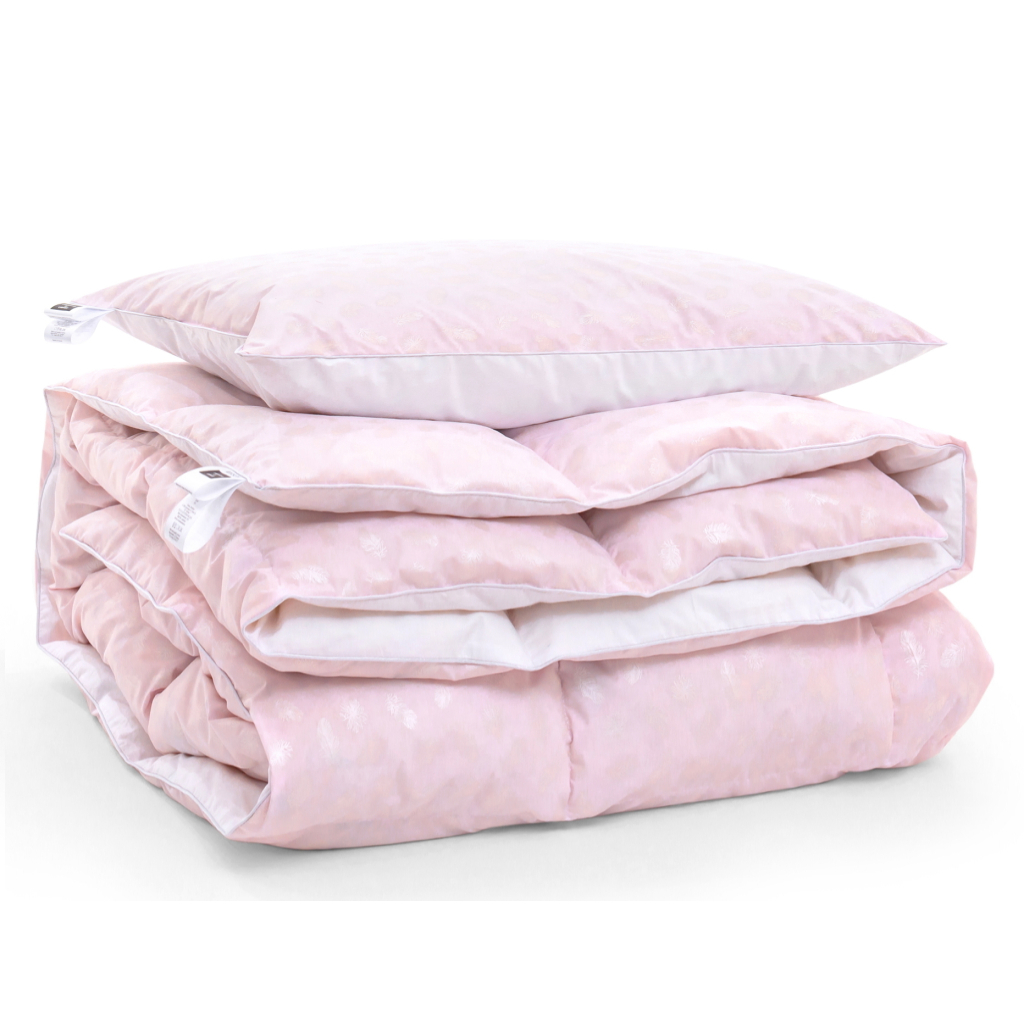 Ковдра MirSon Набір №2166 Bio-Pink Зима 90% пух 140х205 + подушка (2200003022407) - зображення 3