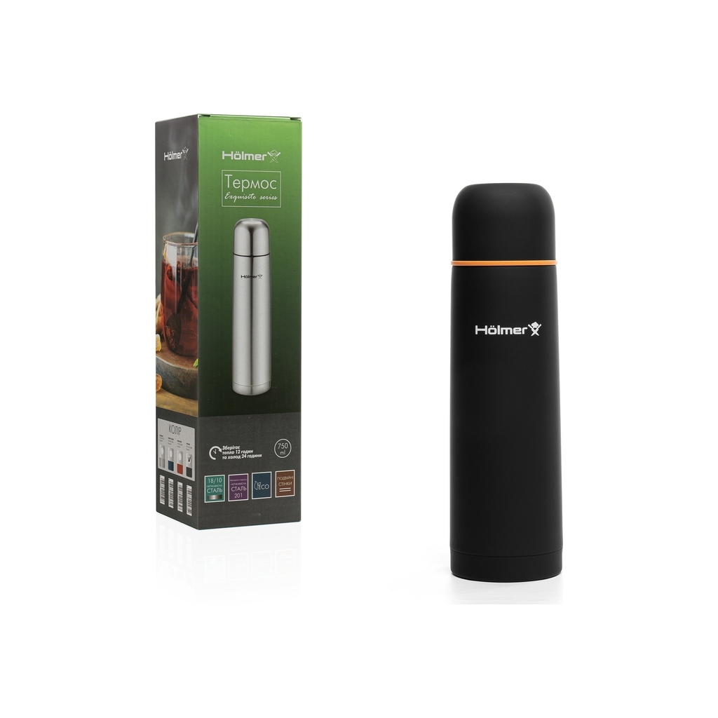 Термос Hölmer Exquisite 750 мл Чорний (TH-00750-SRBO Exquisite) - изображение 9