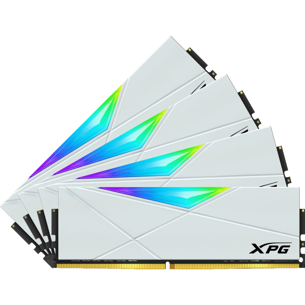 Модуль пам'яті для комп'ютера DDR4 64GB (4x16GB) 3600 MHz XPG Spectrix D50 RGB White ADATA (AX4U360016G18I-QCWH50) - зображення 3