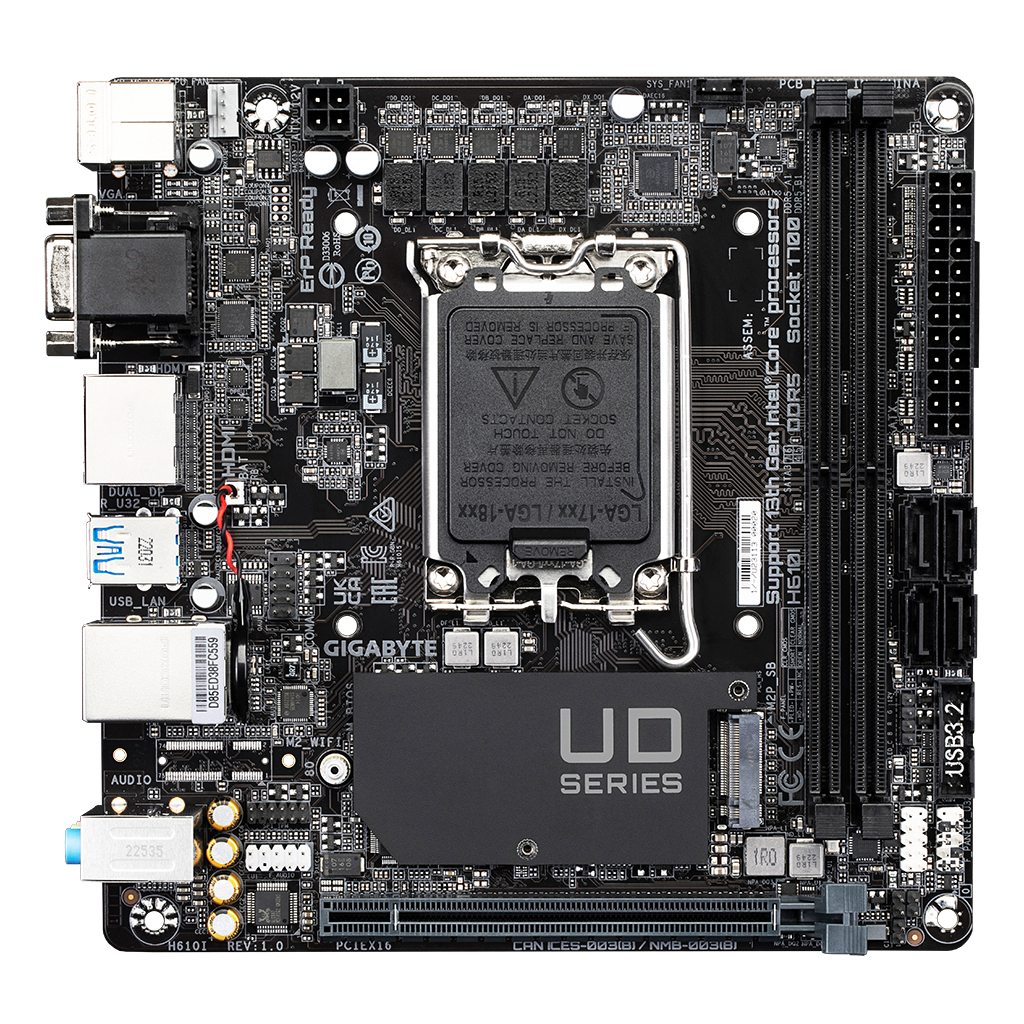 Материнська плата GIGABYTE H610I - зображення 1