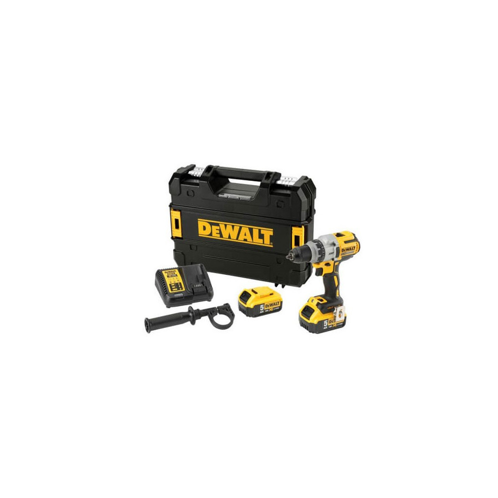 Шуруповерт DeWALT XR Li-Ion 18 В, 95 Нм, 2 АКБ + ЗП, рукоятка, кейс (DCD991P2) - изображение 3