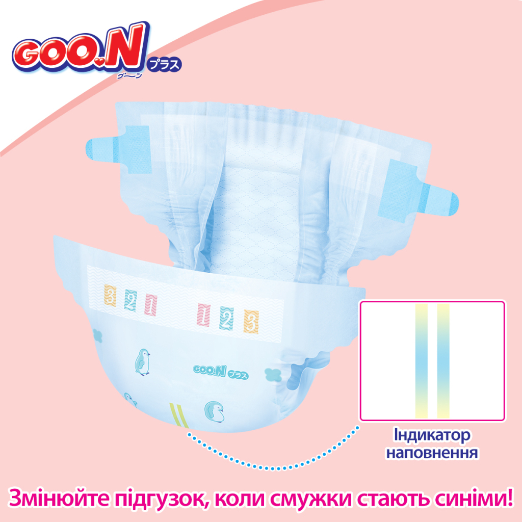 Підгузки GOO.N Plus для новонароджених до 5 кг розмір NB 76 шт (21000626) - изображение 8