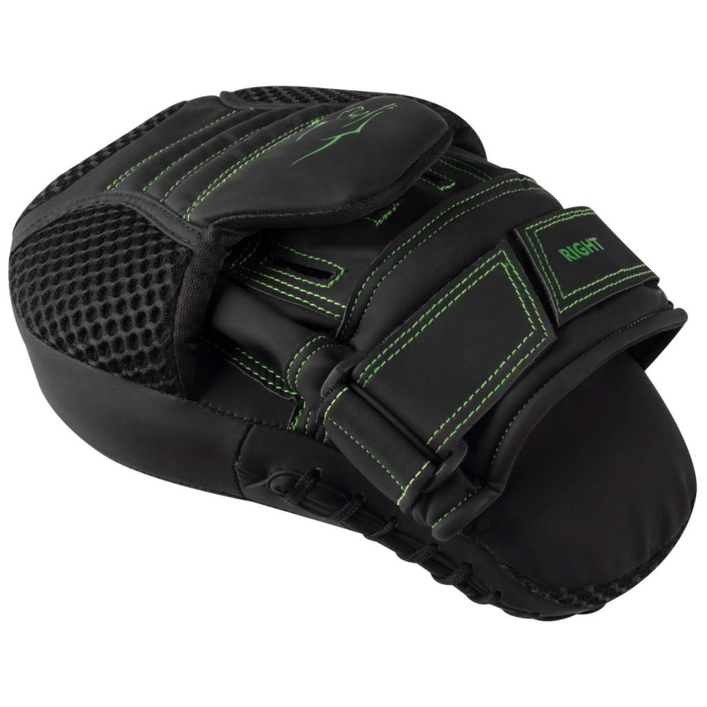 Лапи боксерські PowerPlay 3044 Pro Carbon Ultra Series Чорно-Зелені (PP_3044_Bl/Green) - изображение 4