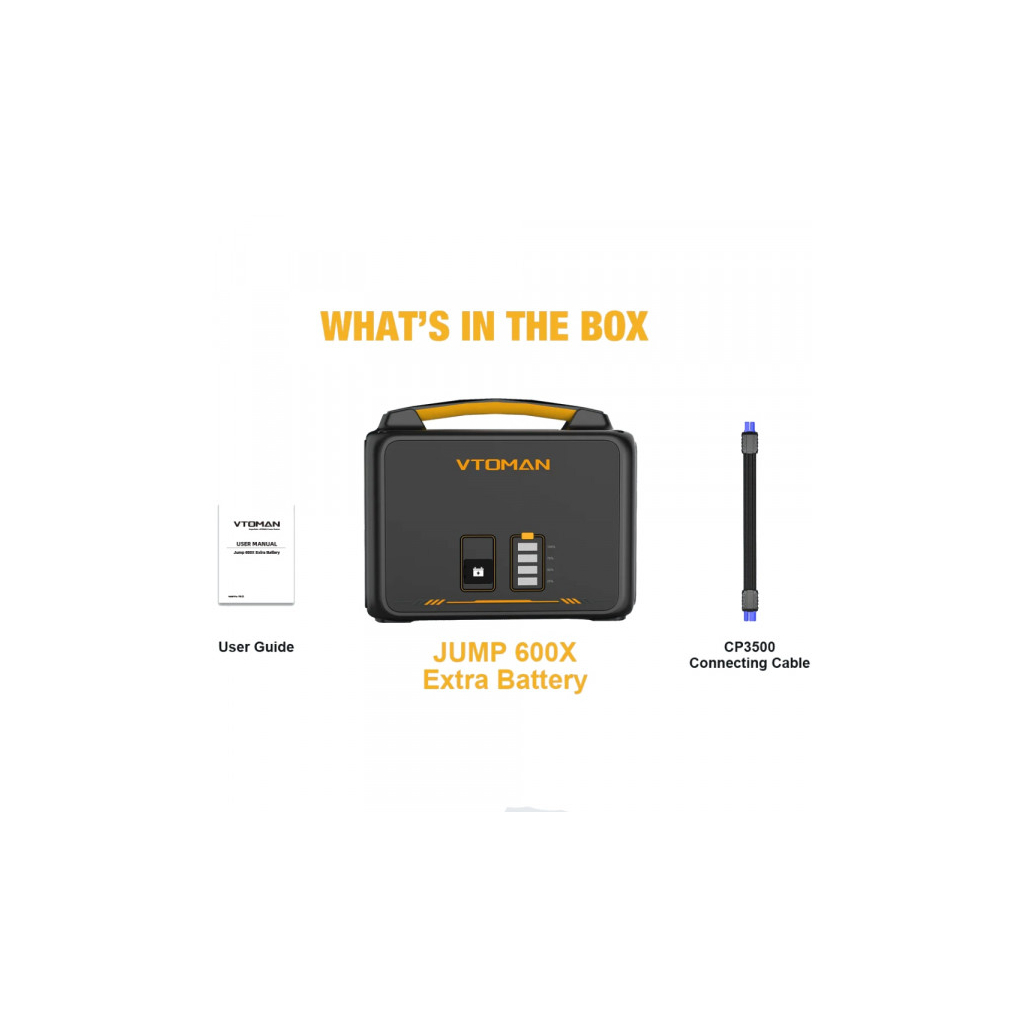 Додаткова батарея для зарядної станції Vtoman Jump 600X PB-23 640Wh (Jump 600X Extra Battery) - изображение 4