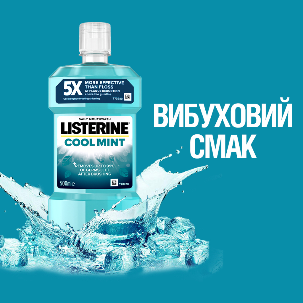 Ополіскувач для порожнини рота Listerine Свіжа м'ята 500 мл (3574661070360/5010123703585) - зображення 8