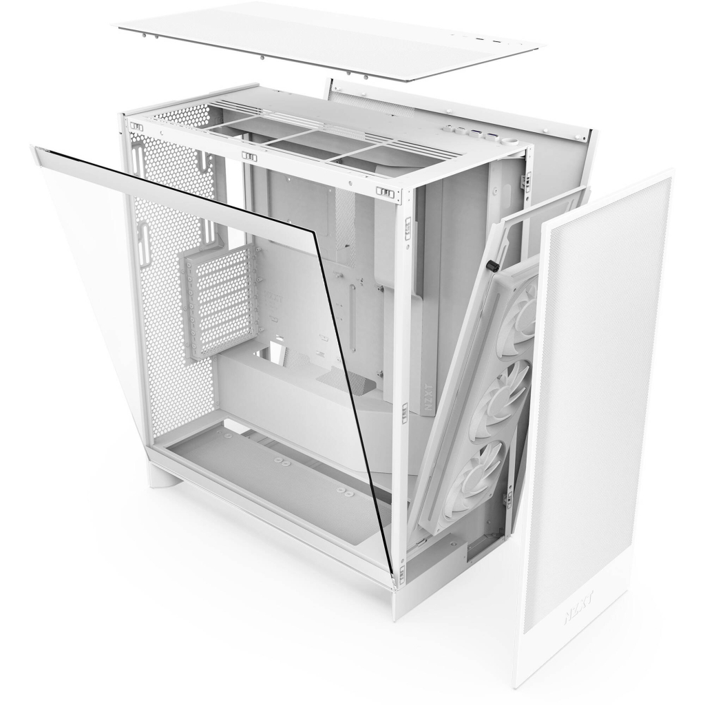 Корпус NZXT H7 Flow RGB All White (CM-H72FW-R1) - зображення 10