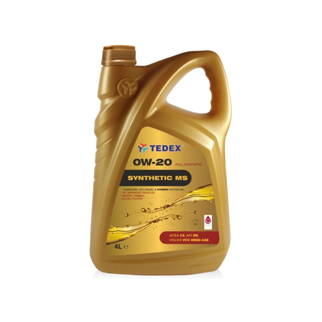 Моторна олива TEDEX SYNTHETIC (MS) MOTOR OIL 0W20 - 4л - зображення 1
