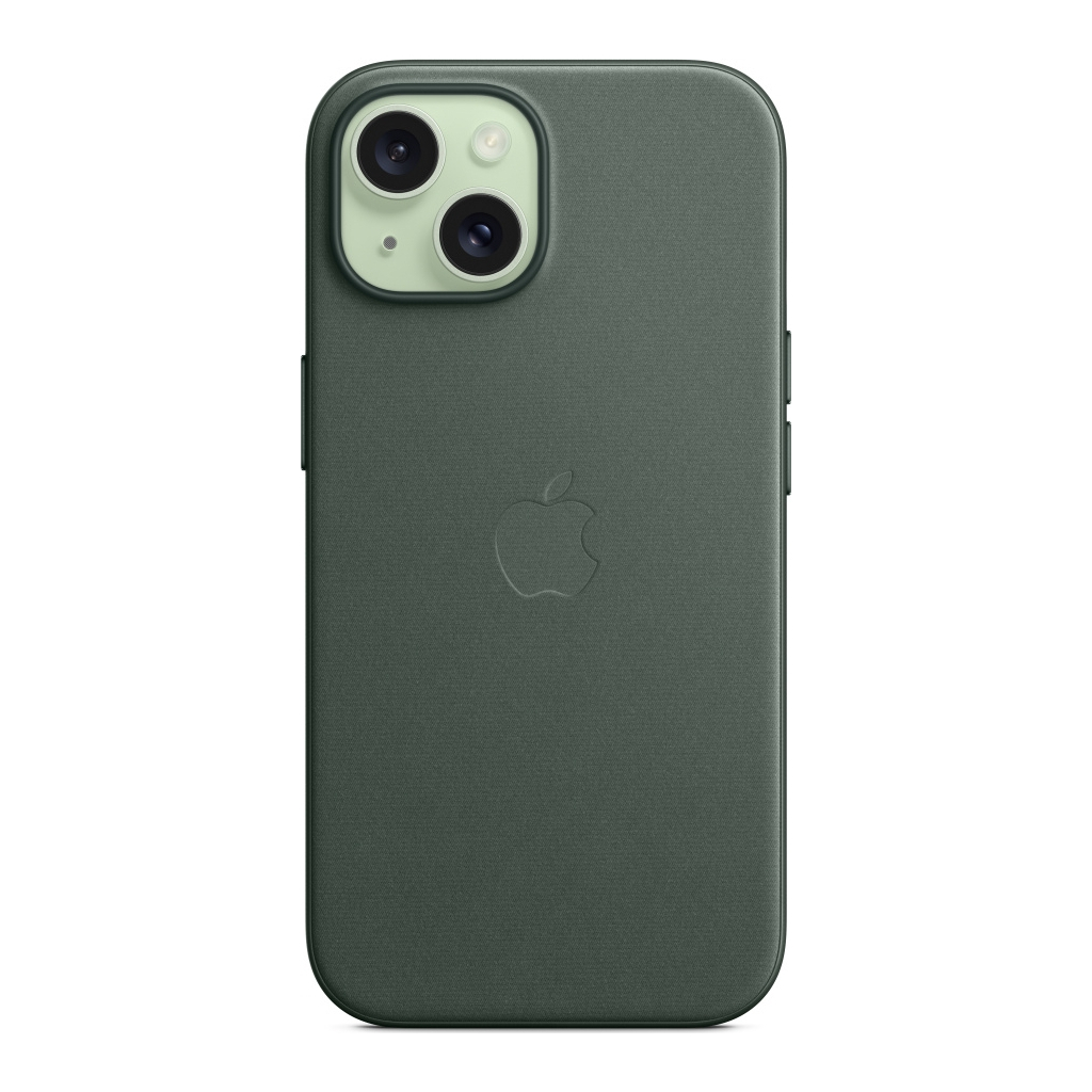 Чохол до мобільного телефона Apple iPhone 15 FineWoven Case with MagSafe Evergreen (MT3J3ZM/A) - зображення 4