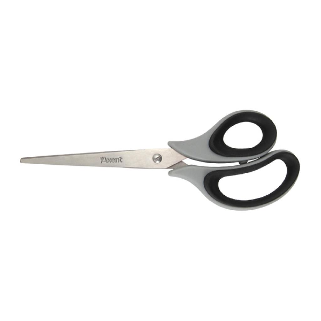 Ножиці Axent Duoton Soft, 21см, gray-black (6102-01-А) - зображення 1