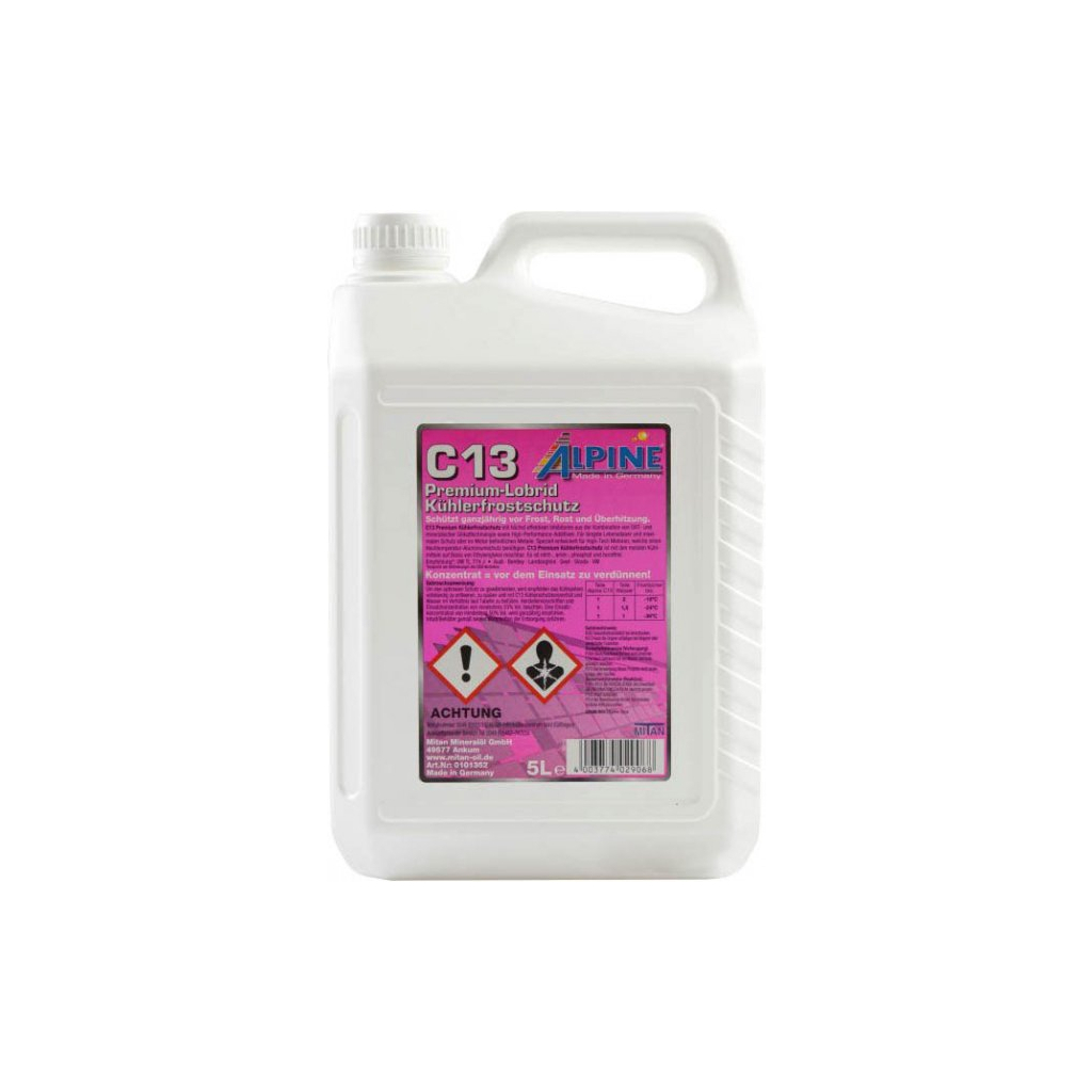 Антифриз Alpine концентрат C13 Premium Kuhlerfrostschutz фіолетовий VW TL 77 (1355-5) - зображення 1