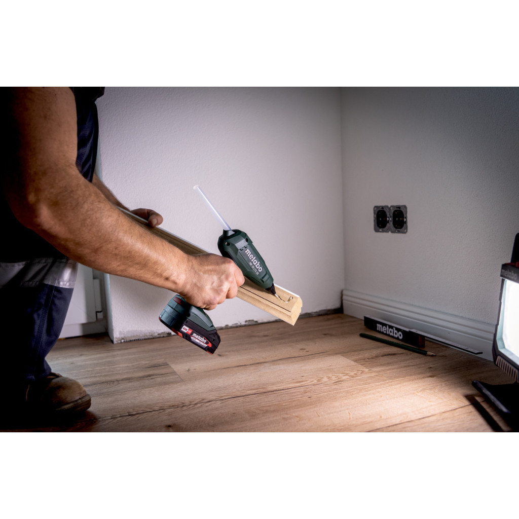 Клейовий пістолет Metabo HK 18 LTX 20, 18В, стрижні 11мм, подача 20г/хв (без АКБ та ЗП) (600797850) - зображення 9