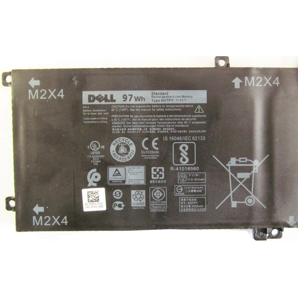 Акумулятор до ноутбука Dell XPS 15-9560 (long) 6GTPY, 97Wh (8083mAh), 6cell, 11.4V (A47391) - зображення 2